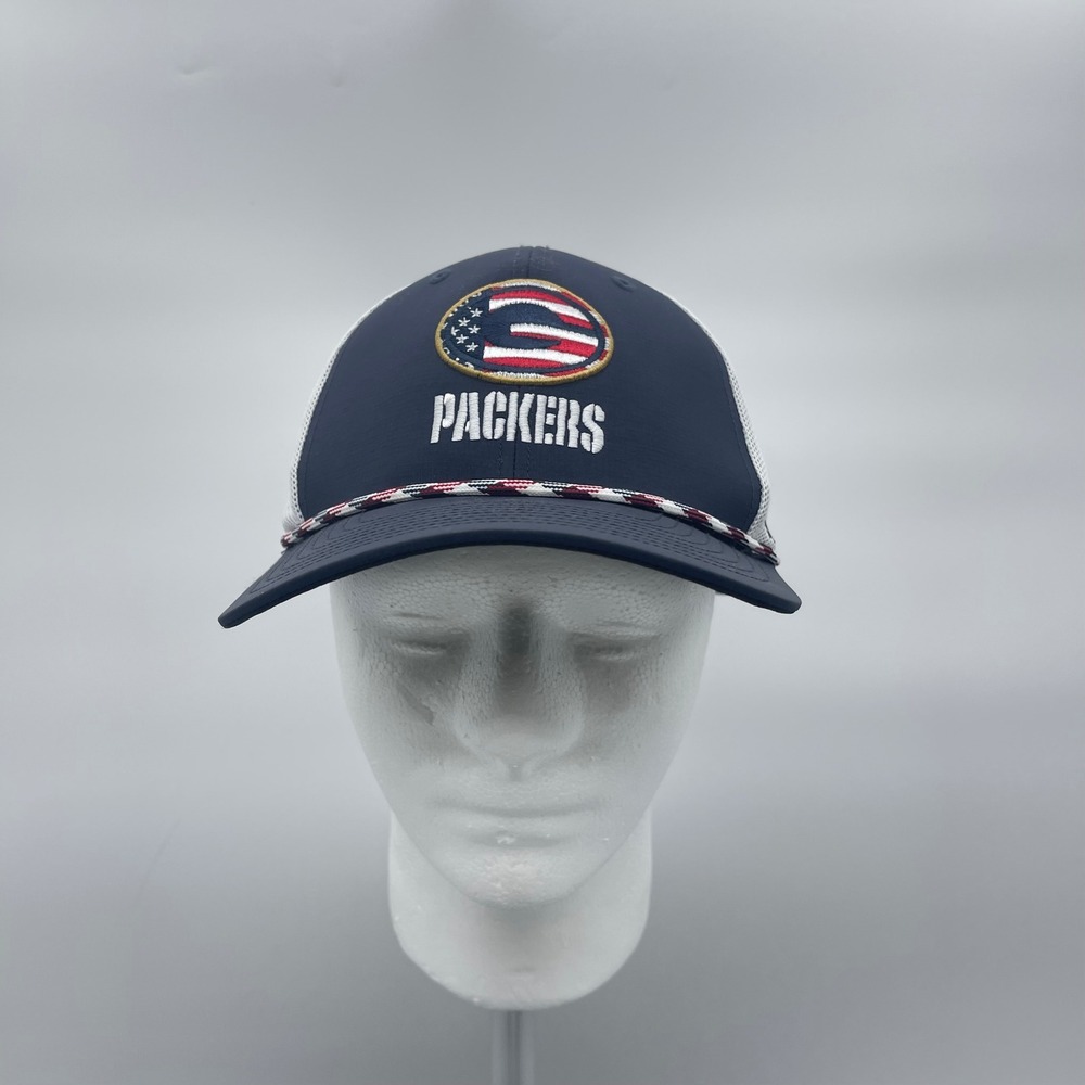 '47 Brand 110621-028 OSFA Navy NFL Green Bay Packers American Flag Trucker Hat